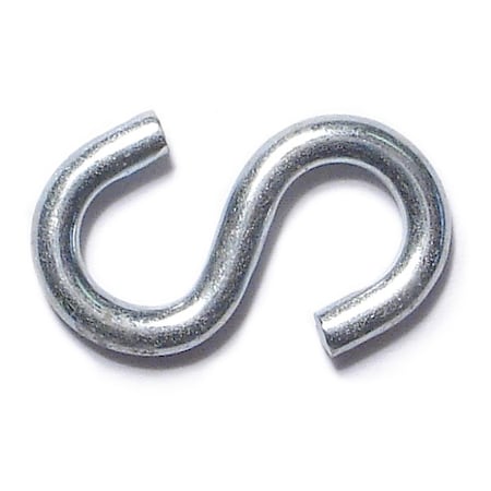 Midwest Fastener 3/32" x 15/64" x 3/4" Zinc Plated Steel S Hooks 100PK 50991